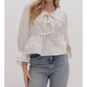 Entro Peter Pan collared top